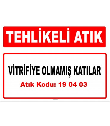 A 190403 - Vitrifiye olmamış katılar