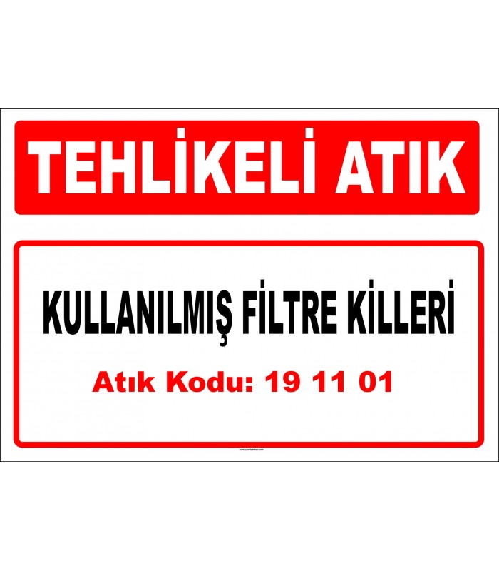A 191101 - Kullanılmış filtre killeri