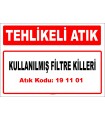 A191101 - Kullanılmış filtre killeri
