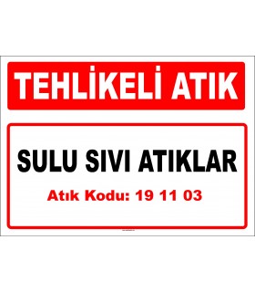 A 191103 - Sulu sıvı atıklar
