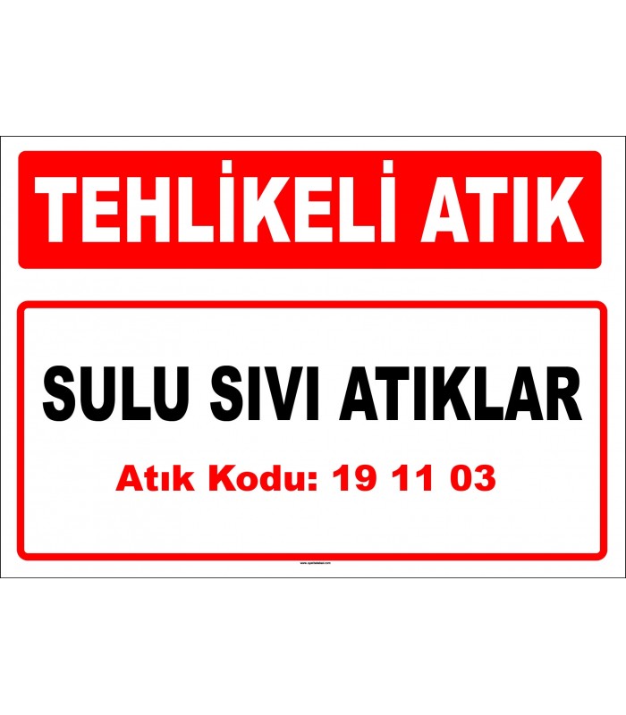 A 191103 - Sulu sıvı atıklar
