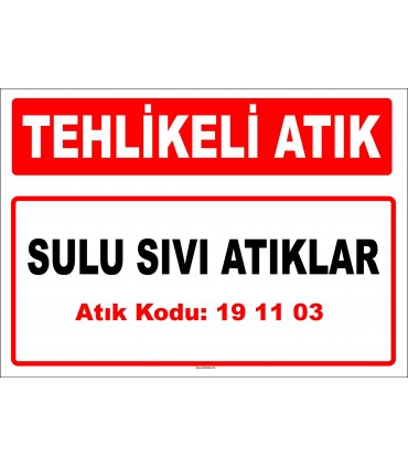 A 191103 - Sulu sıvı atıklar
