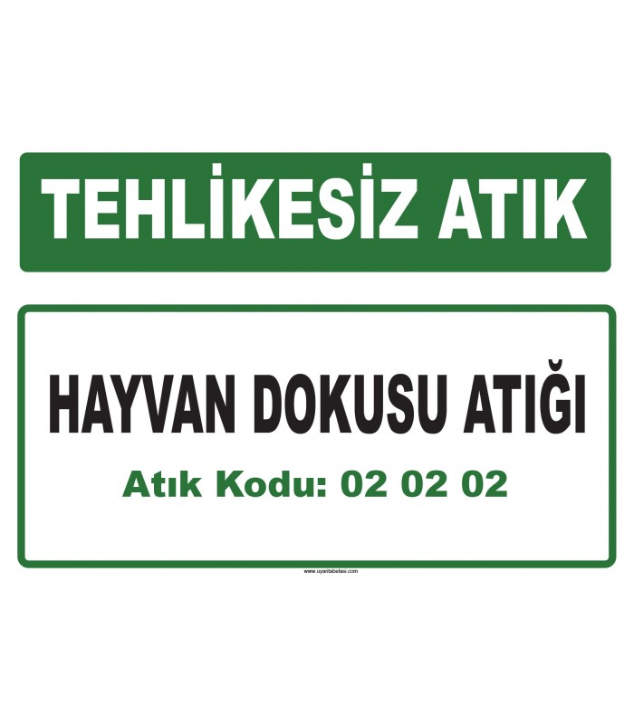 A 020202 - Hayvan dokusu atığı