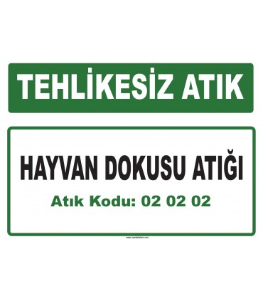 A 020202 - Hayvan dokusu atığı