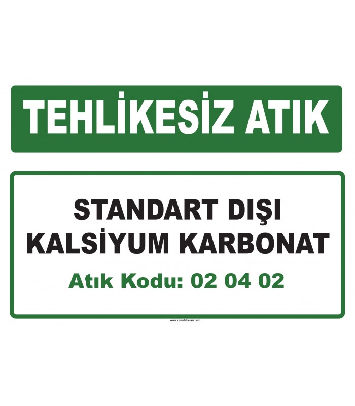 A 020402 - Standart dışı kalsiyum karbonat