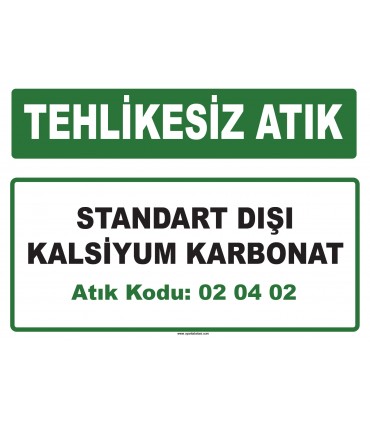 A 020402 - Standart dışı kalsiyum karbonat