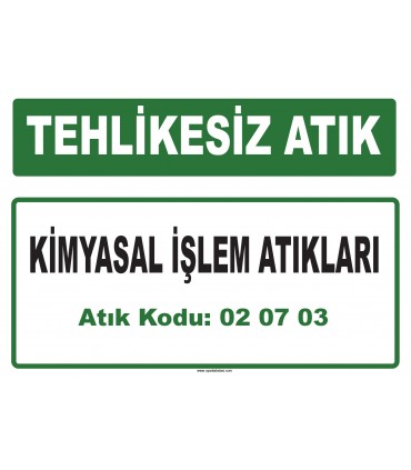A 020703 - Kimyasal işlem atıkları