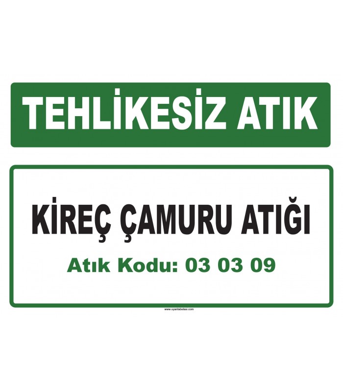 A 030309 - Kireç çamuru atığı