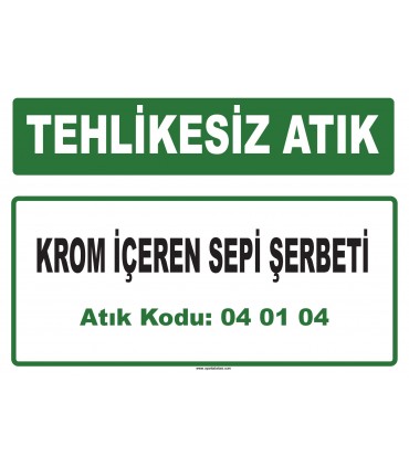 A 040104 - Krom içeren sepi şerbeti