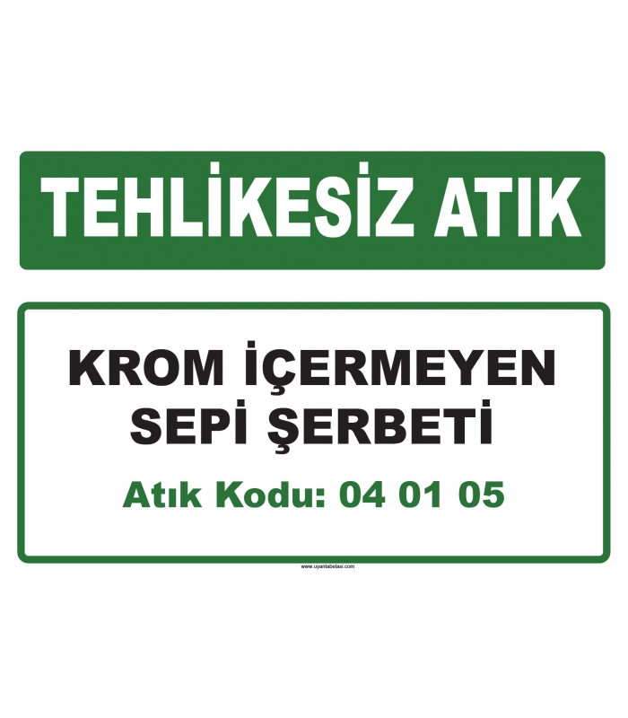 A 040105 - Krom içermeyen sepi şerbeti