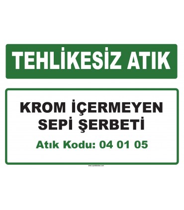 A 040105 - Krom içermeyen sepi şerbeti