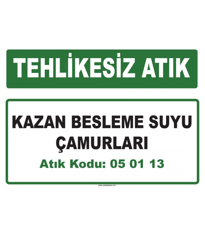 A 050113 - Kazan besleme suyu çamurları
