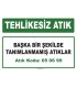 A 050699 - Başka bir şekilde tanımlanmayan atıklar