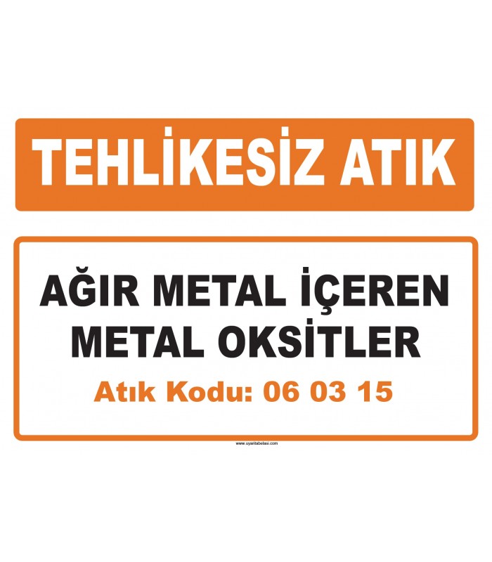 MA 060315 - Ağır metal içeren metal oksitler