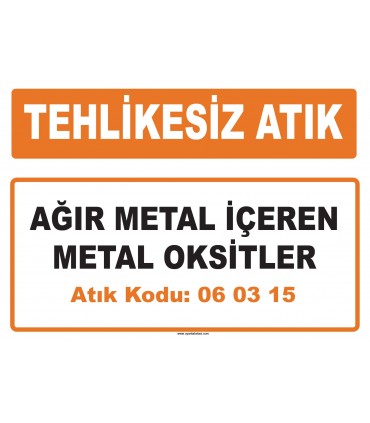 MA 060315 - Ağır metal içeren metal oksitler