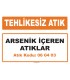 MA 060403 - Arsenik içeren atıklar
