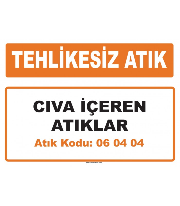 MA 060404 - Cıva içeren atıklar