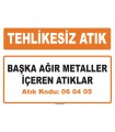 MA060405 - Başka ağır metaller içeren atıklar