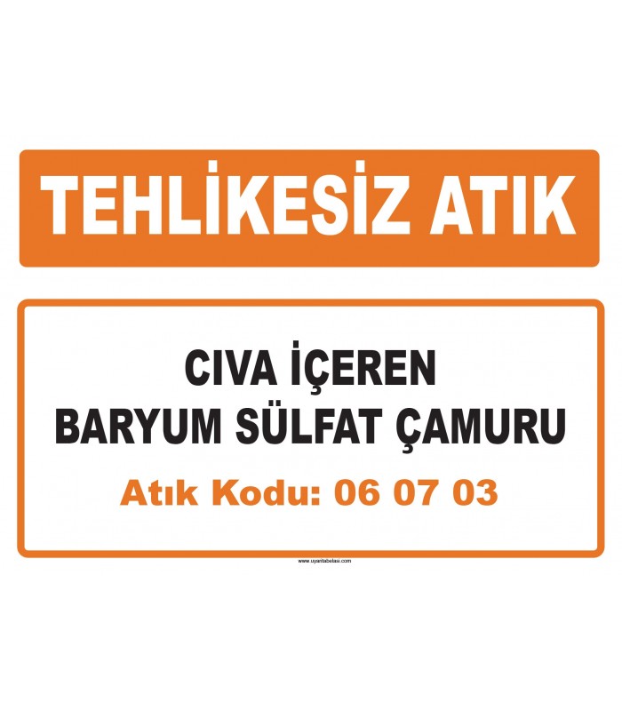 MA 060703 - Cıva içeren baryum sülfat çamuru