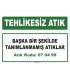 A 070499 - Başka bir şekilde tanımlanmamış atıklar