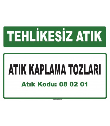 A 080201 - Atık kaplama tozları
