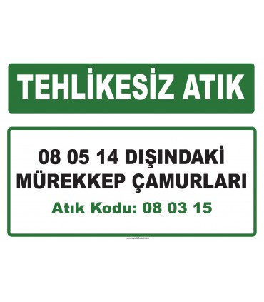 A 080315 - 08 05 14 dışındaki mürekkep çamurları