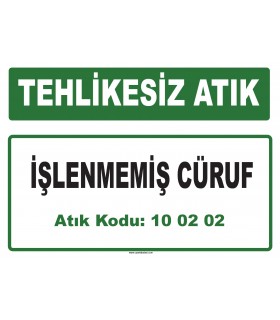 A 100202 - İşlenmemiş cüruf