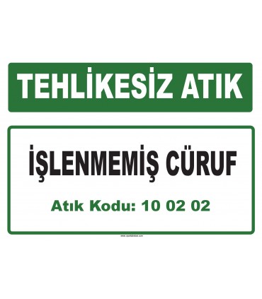 A 100202 - İşlenmemiş cüruf