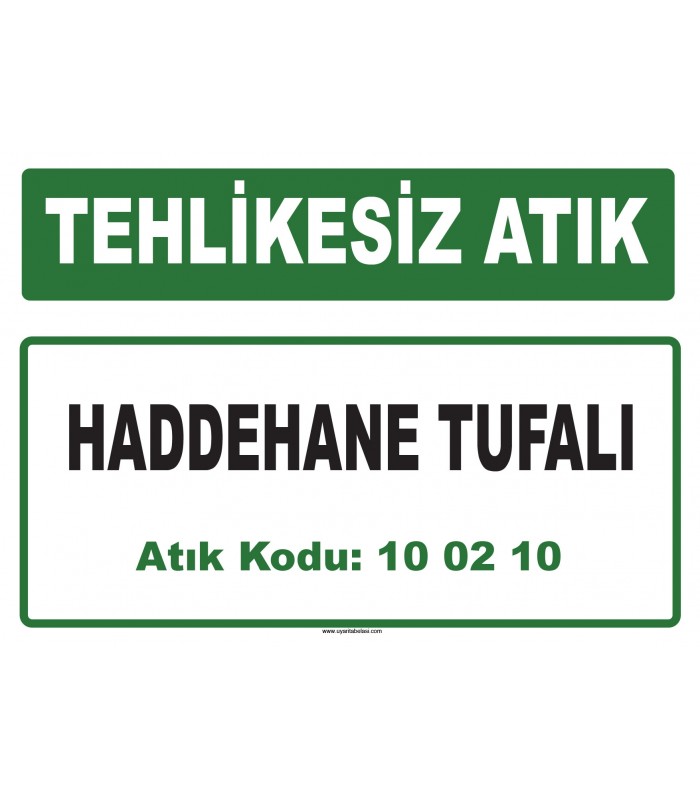 A 100210 - Haddehane tufalı
