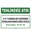A100318 - 10 03 17 dışındaki anot üretiminden kaynaklanan karbon içerikli atıklar