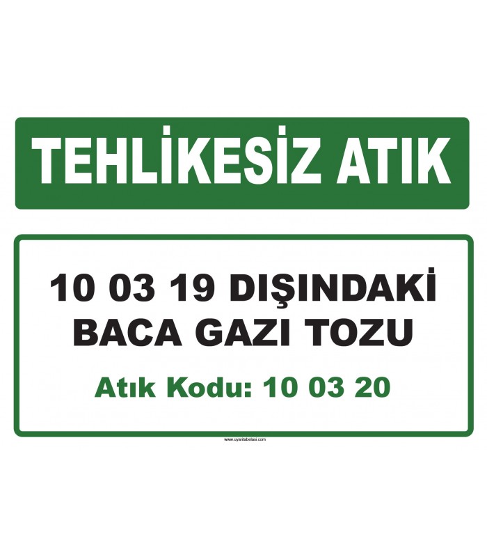 A 100320 - 10 03 19 dışındaki baca gazı tozu