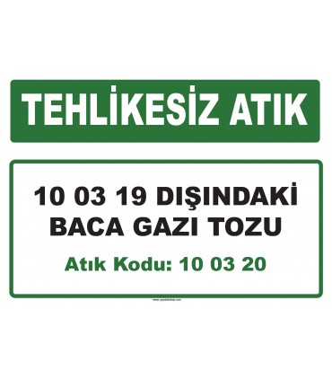 A 100320 - 10 03 19 dışındaki baca gazı tozu