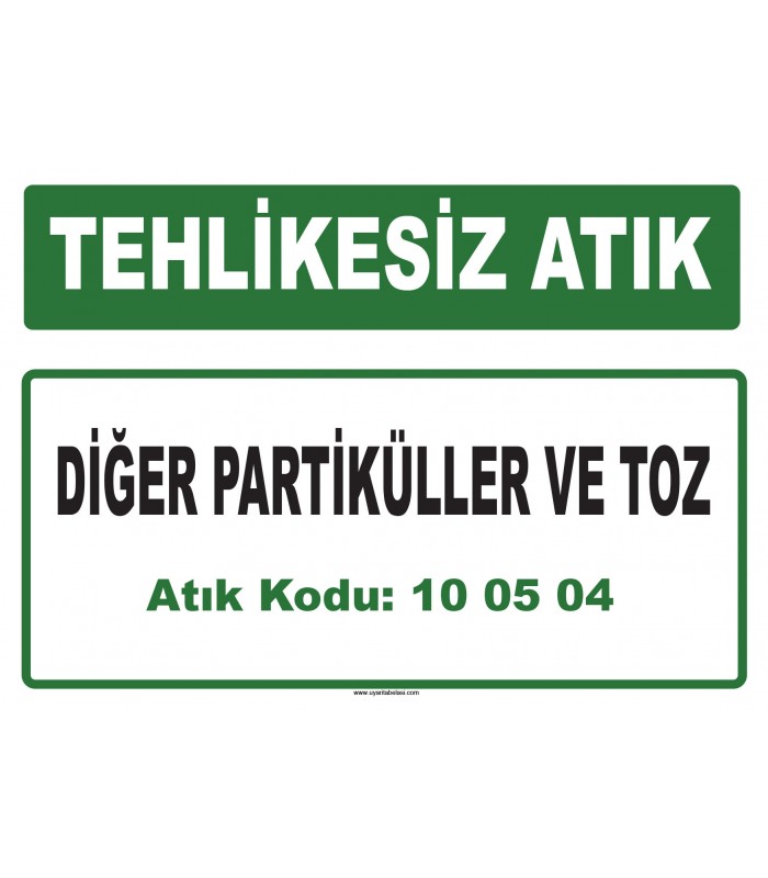 A 100504 - Diğer partiküller ve toz