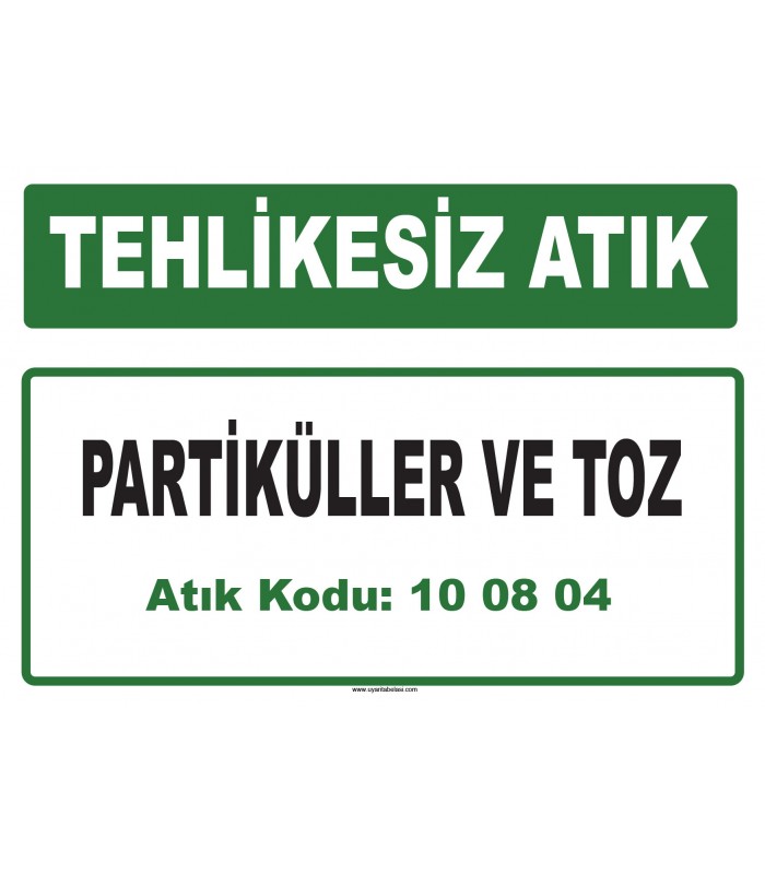A 100804 - Partiküller ve toz