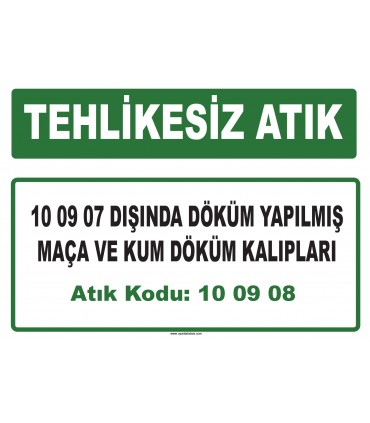 A 100908 - 10 09 07 dışında döküm yapılmış maça ve kum döküm kalıpları
