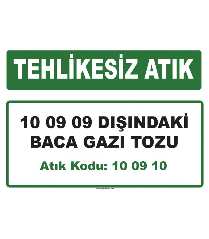 A 100910 - 10 09 09 dışındaki baca gazı tozu