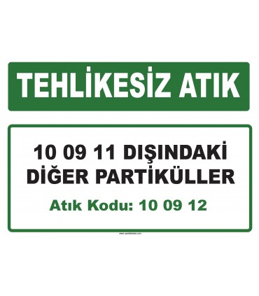 A 100912 - 10 09 11 dışındaki diğer partiküller