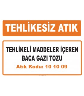 MA 101009 - Tehlikeli maddeler içeren baca gazı tozu