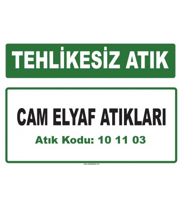 A 101103 - Cam elyaf atıkları