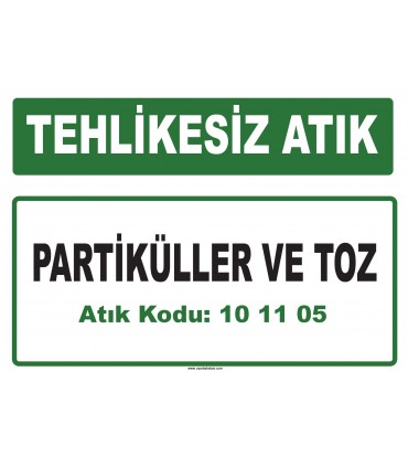 A 101105 - Partiküller ve toz