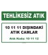 A 101112 - 10 11 11 dışındaki atık camlar
