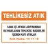 MA 101119 - Saha içi atıksu arıtımından kaynaklanan tehlikeli maddeler içeren katı atıklar