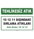A 101212 - 10 12 11 dışındaki sırlama atıkları