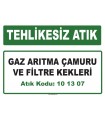 A101307 - Gaz arıtma çamuru ve filtre kekleri