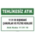 A 110110 - 11 01 09 dışındaki çamurlar ve filtre kekleri