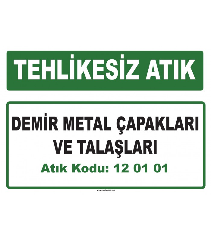 A 120101 - Demir metal çapakları ve talaşları