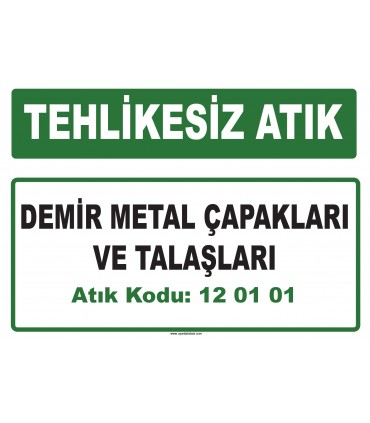 A 120101 - Demir metal çapakları ve talaşları