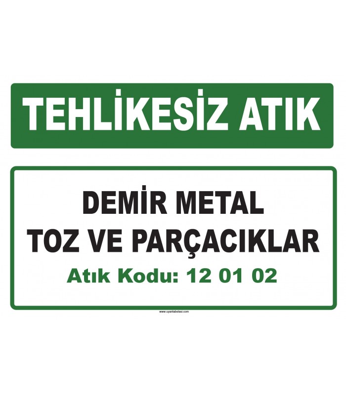 A 120102 - Demir metal toz ve parçacıklar