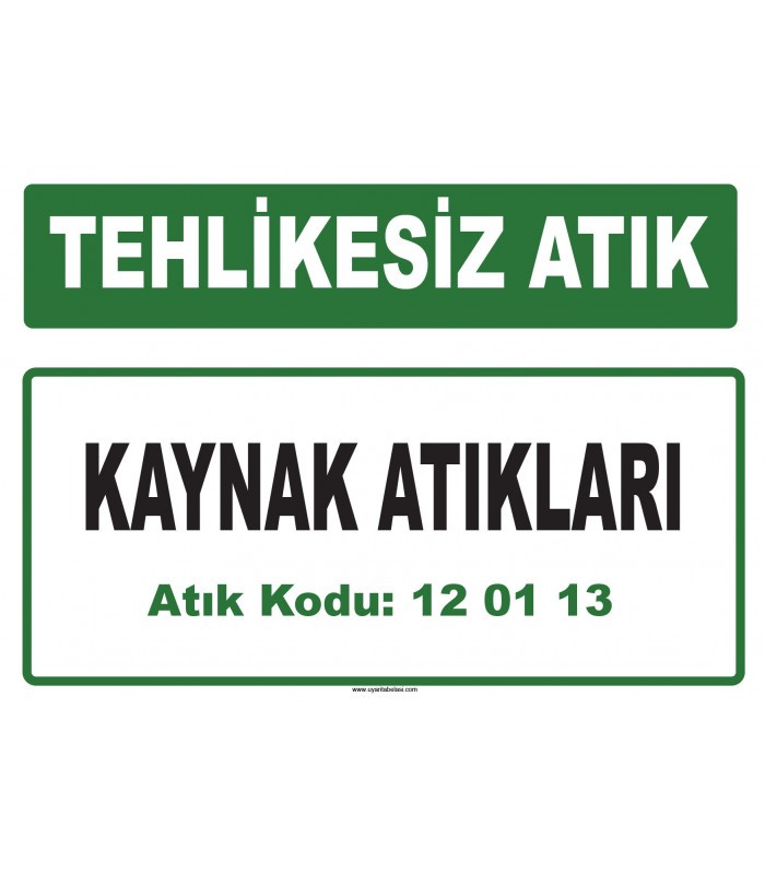 A 120113 - Kaynak atıkları