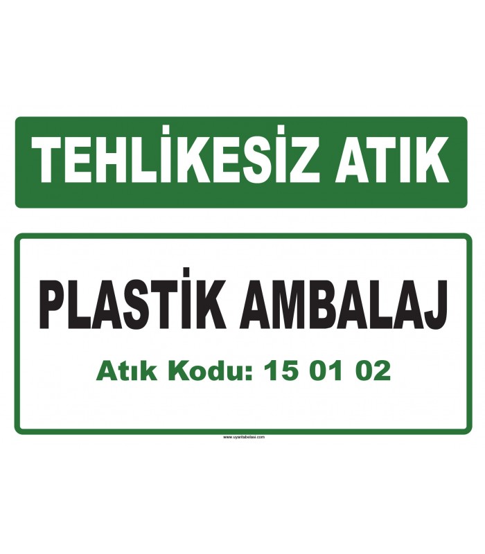 A 150102 - Plastik ambalaj